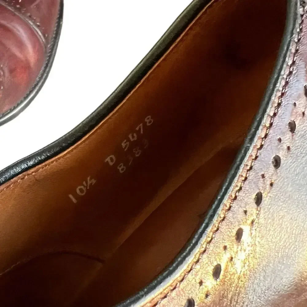 Allen Edmonds Hale Men's Brown Leather Cap Toe Lace Up Dress Shoes Size 10.5